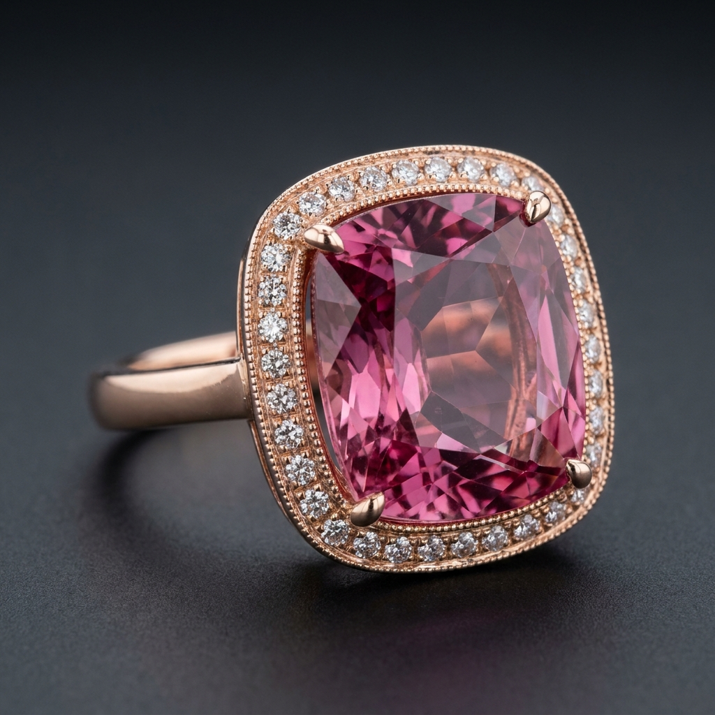 Pink Tourmaline Cocktail Ring — Natural Stones · The Diamond Harbour Marmaris