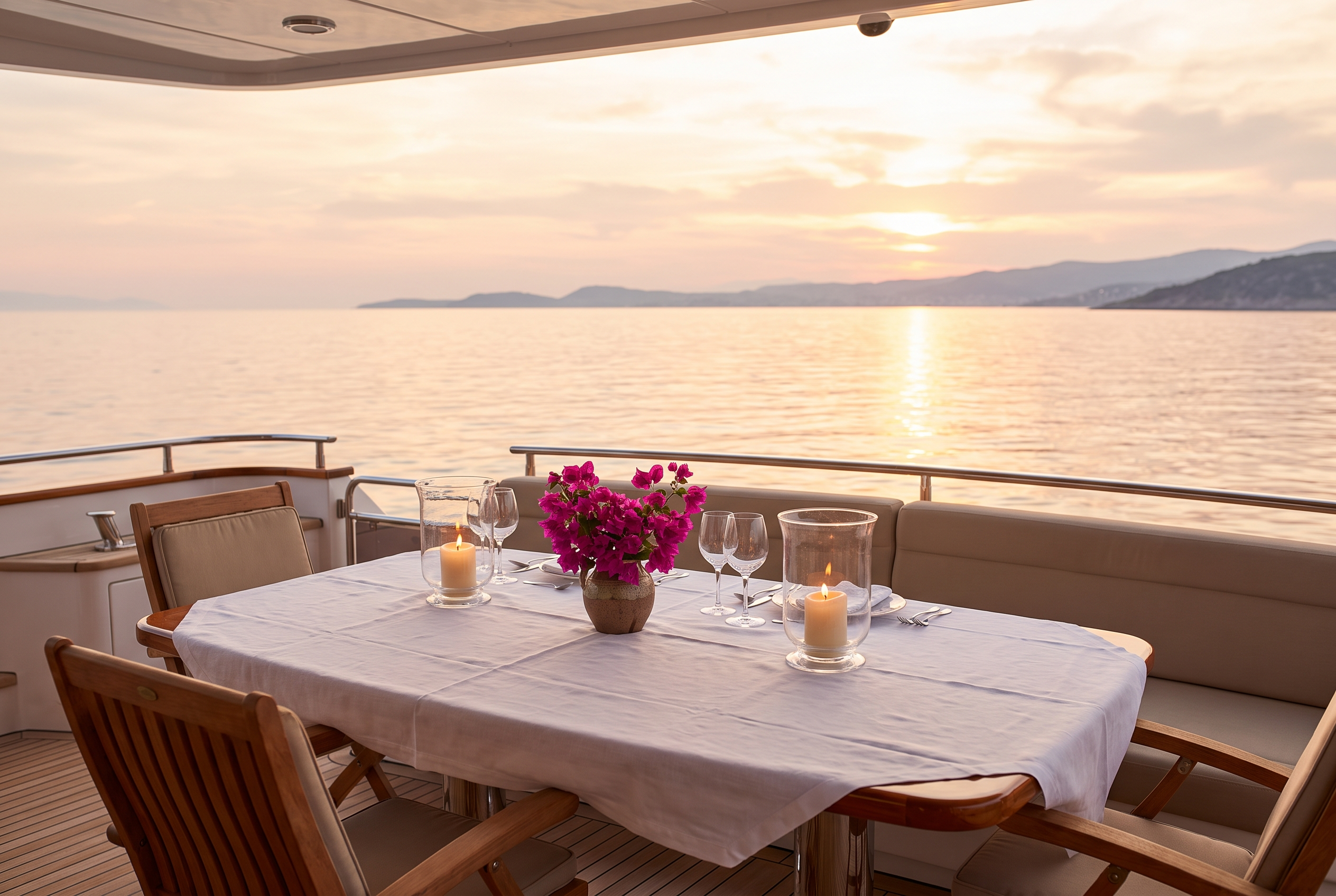 Gala dinner at anchor