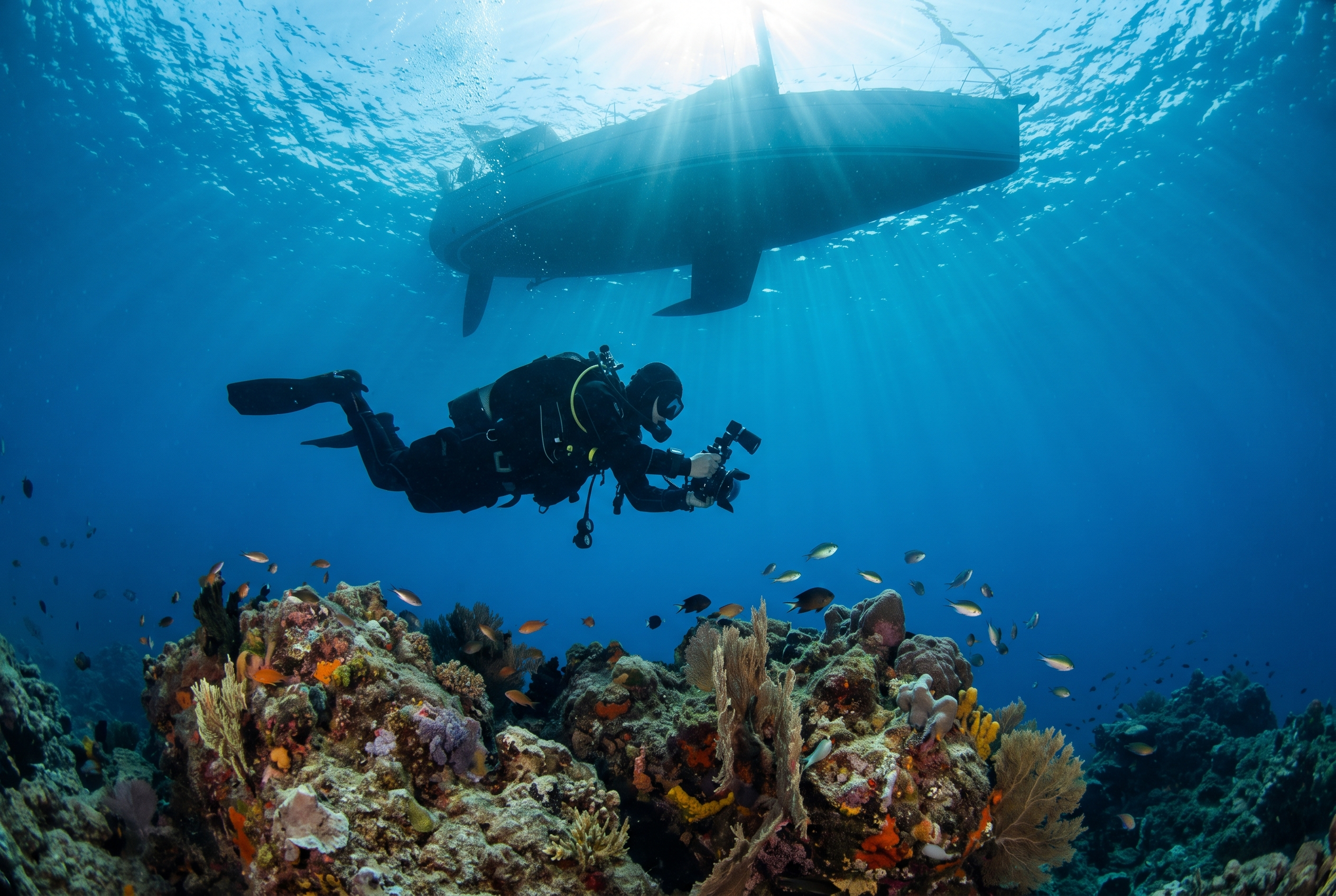 Diving with an instructor