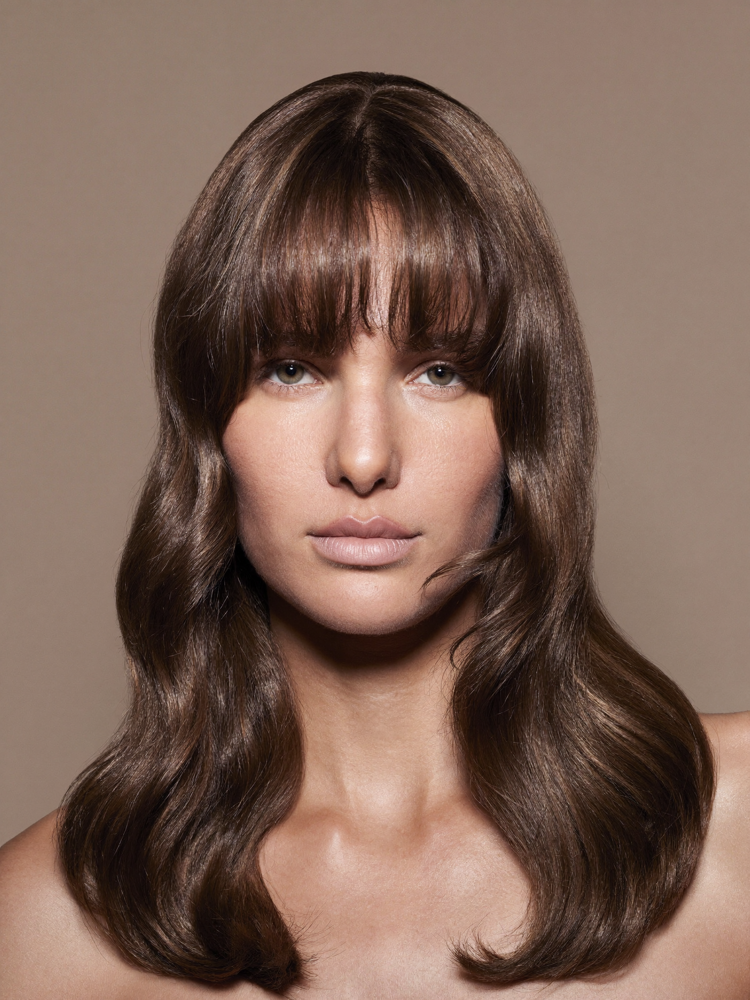 Curtain Bang Glueless Wig