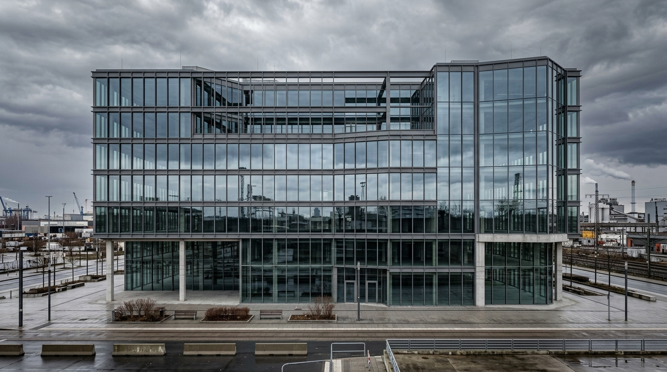 Staklena curtain wall fasada na poslovnoj zgradi