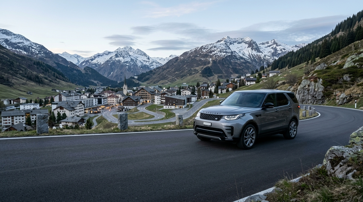 Land Rover Discovery na svicarskom planinskom putu