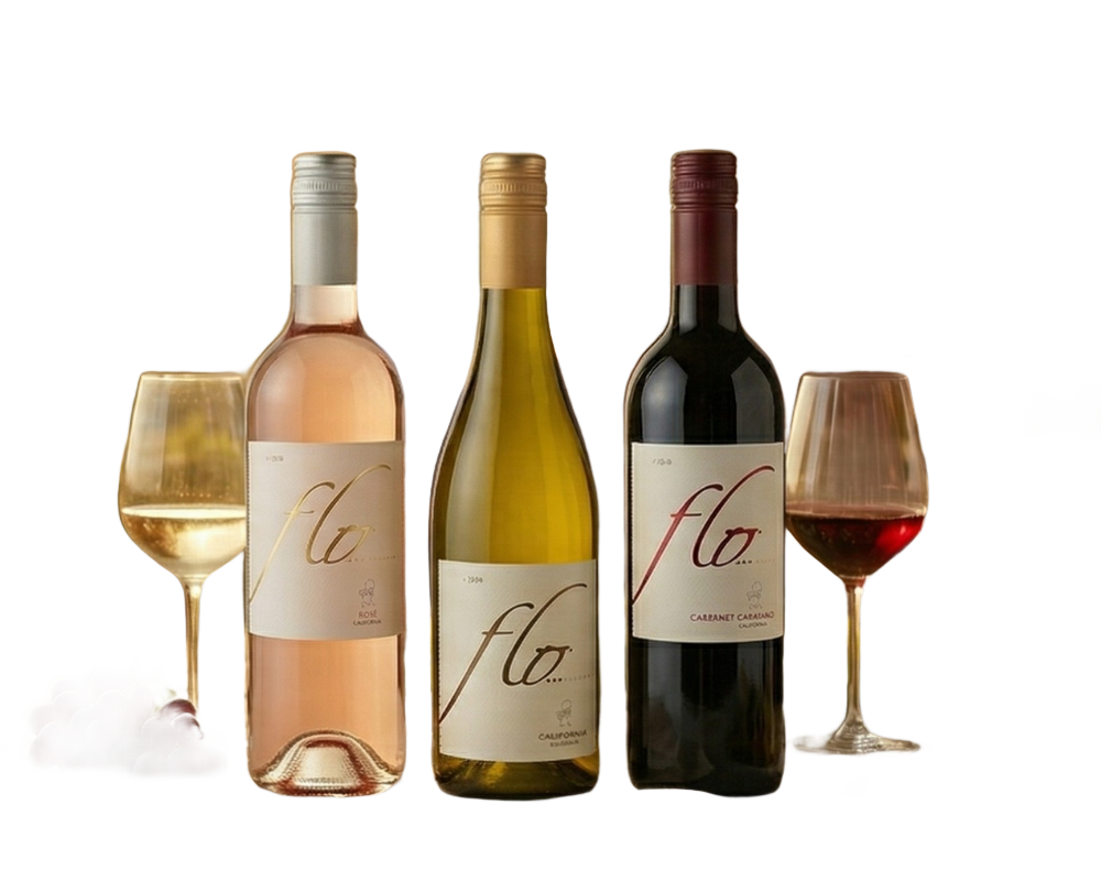 FLO Rosé, Chardonnay, Cabernet