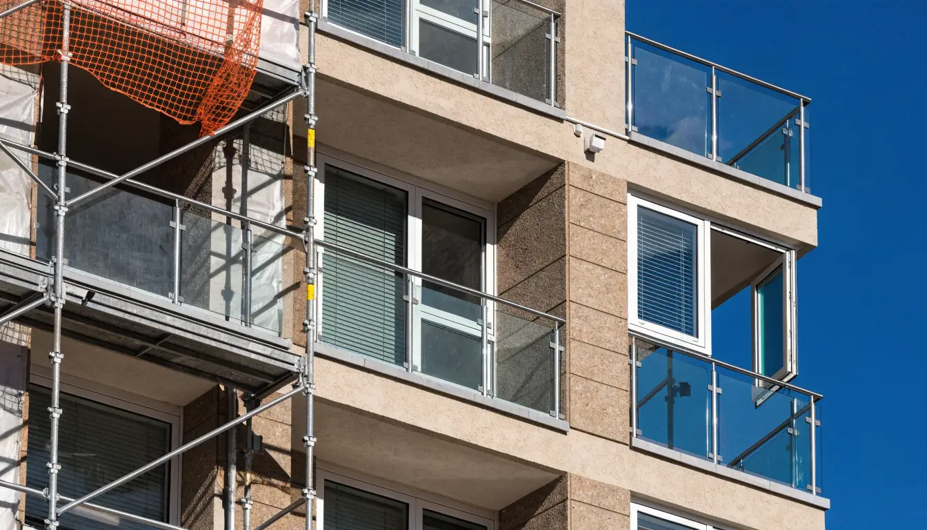 Condo building facade under repair illustrating special assessments and reserve funds