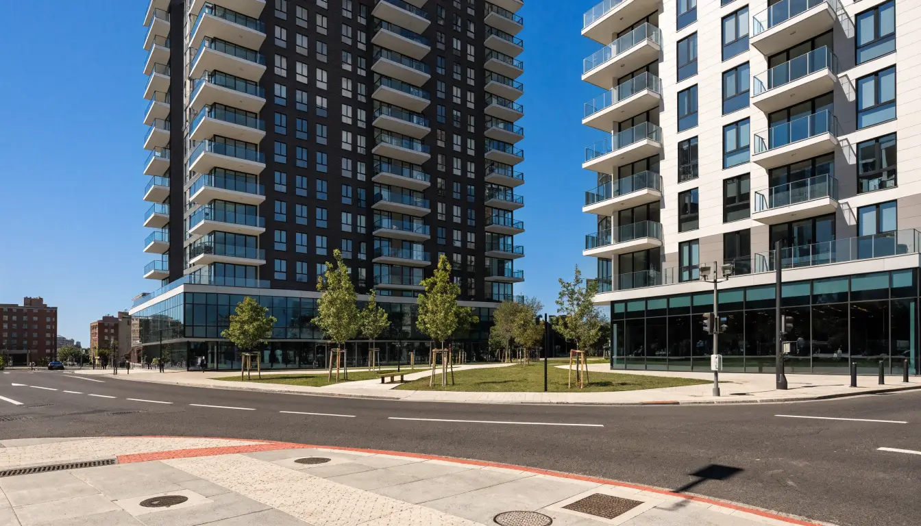 Verge Condos East Tower, a 17-storey RioCan Living condominium at 1007 The Queensway and Islington, Etobicoke