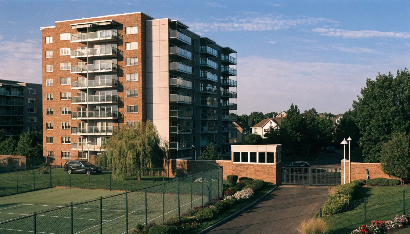 The Legend at Mystic Pointe, a ten-storey condominium at 190 Manitoba Street in Mimico, Etobicoke
