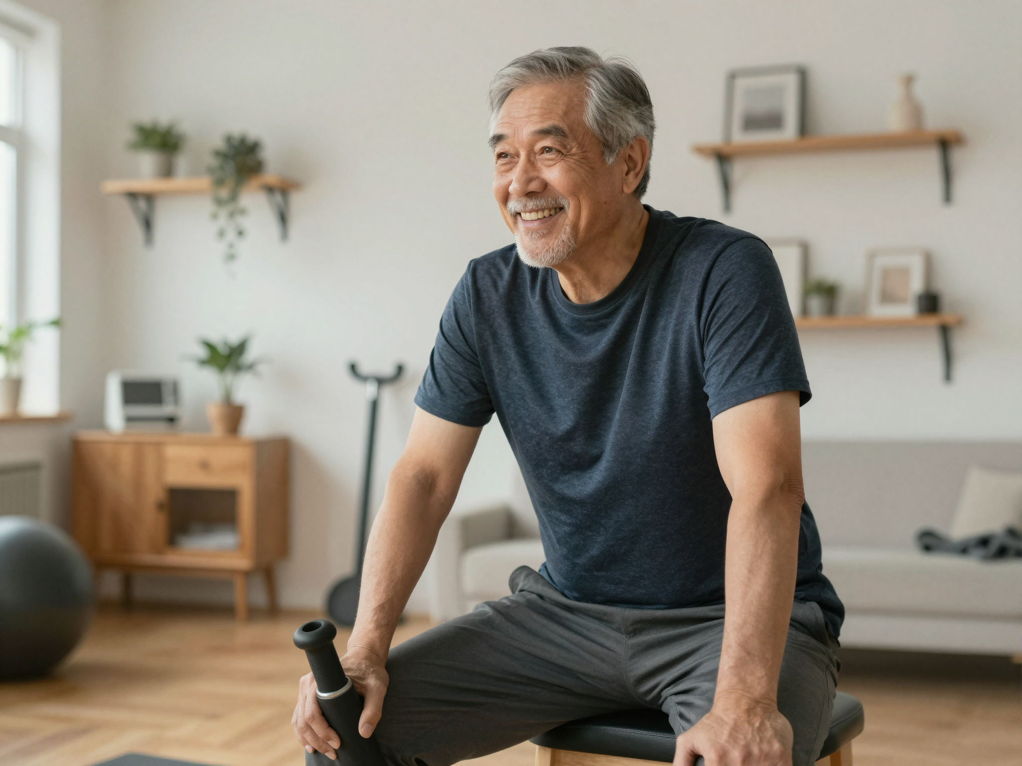 A friendly fitness coach for older adults