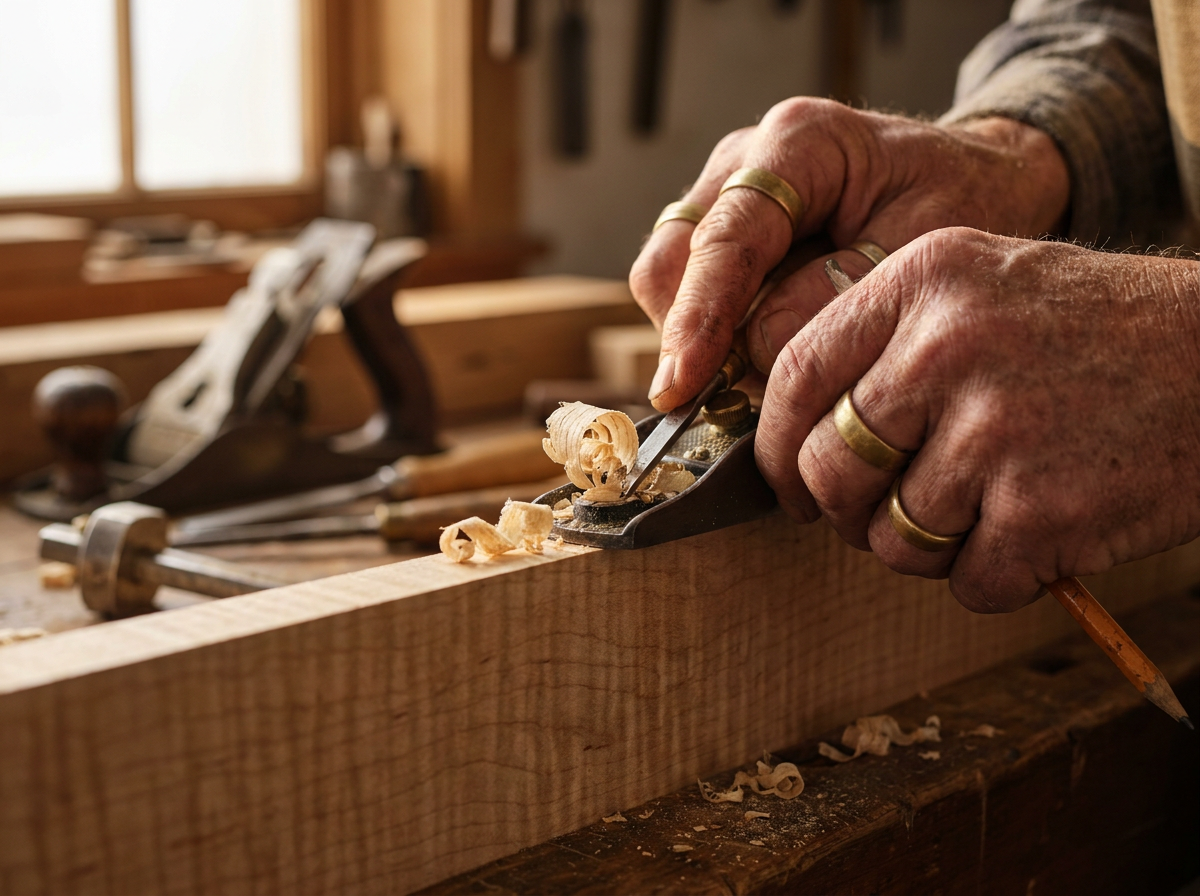 Präzise Handwerksarbeit im Detail