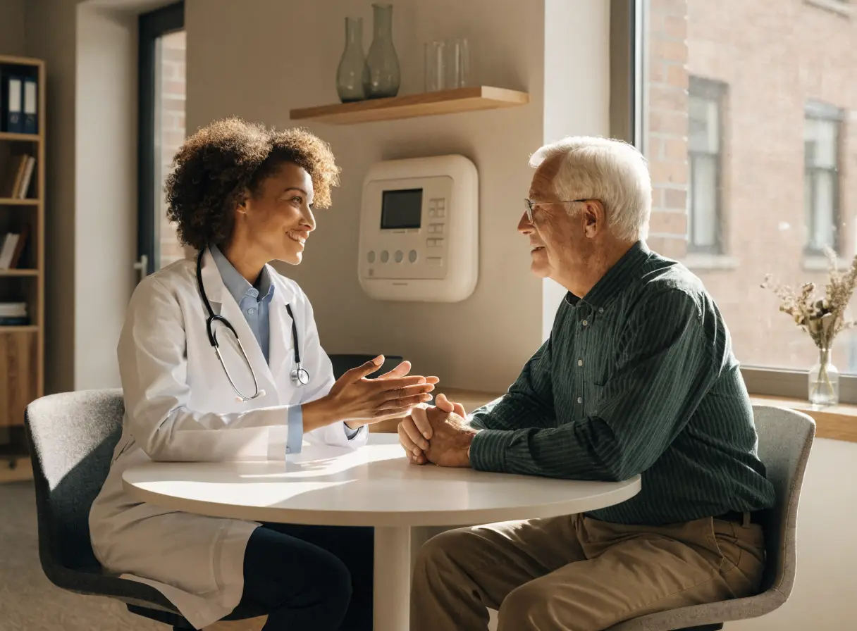 A CarePoint clinician with a patient