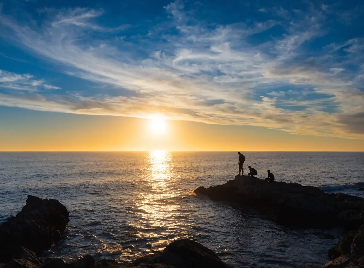 Sunrise over the ocean