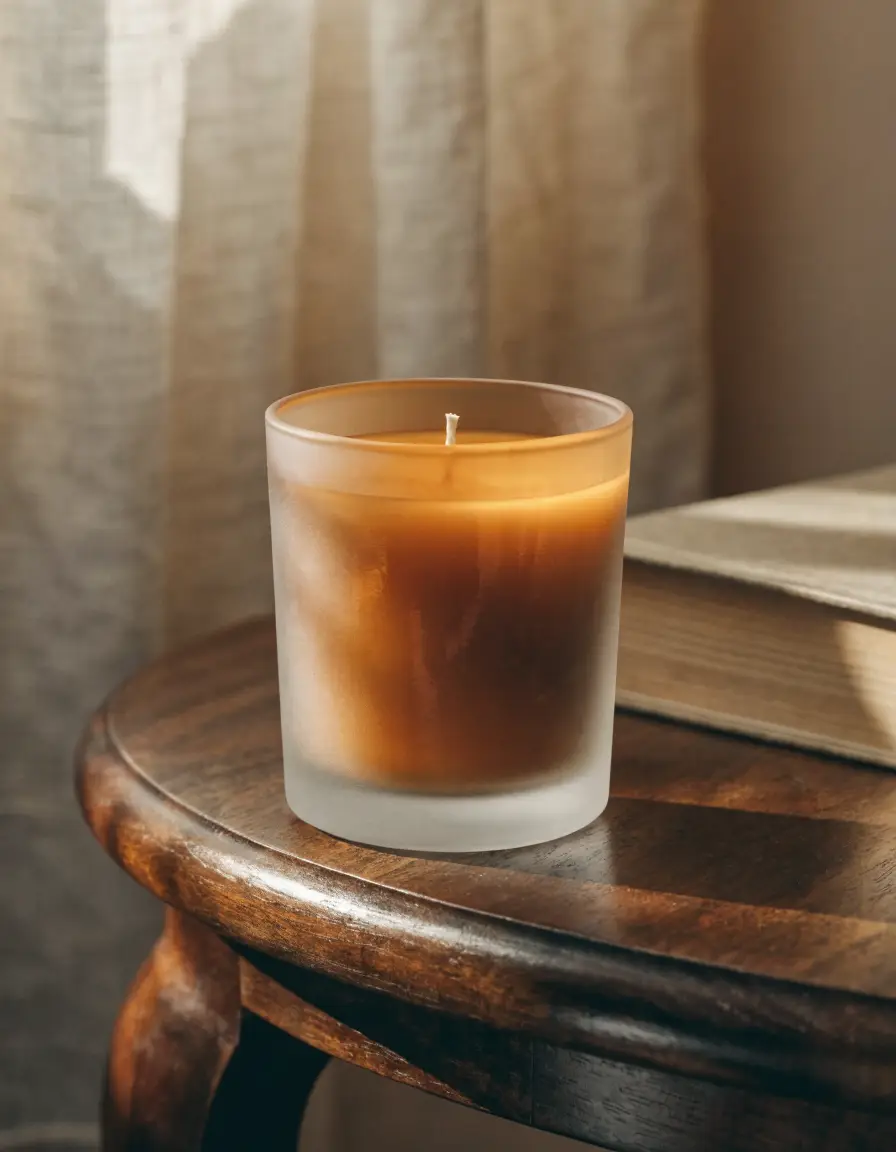 Amber soy candle