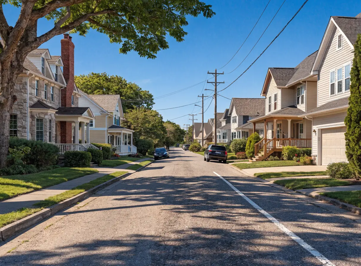 Leafy suburban street