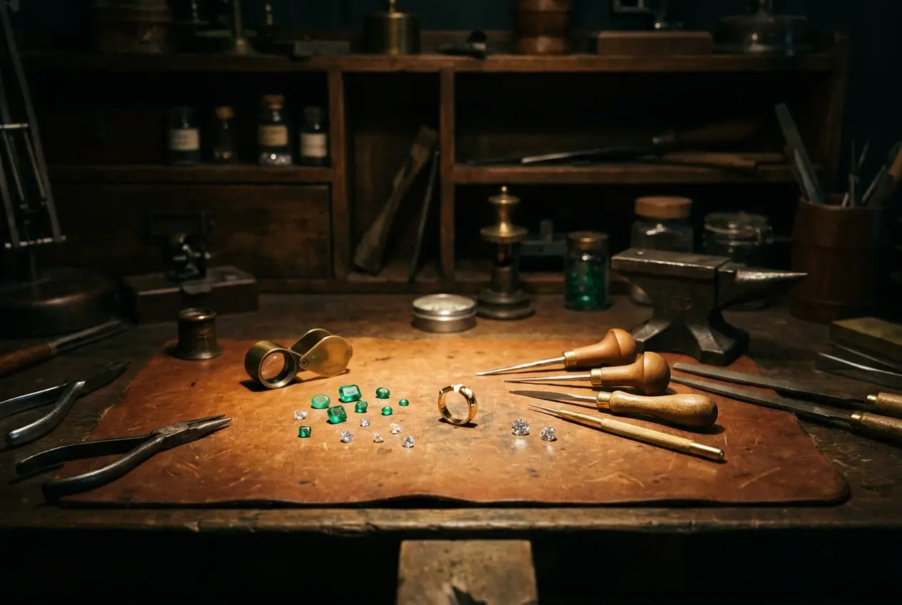 Jeweller's atelier bench
