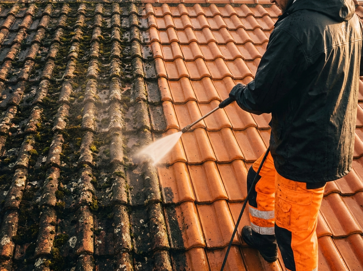 Démoussage & nettoyage — chantier réalisé en Eure-et-Loir
