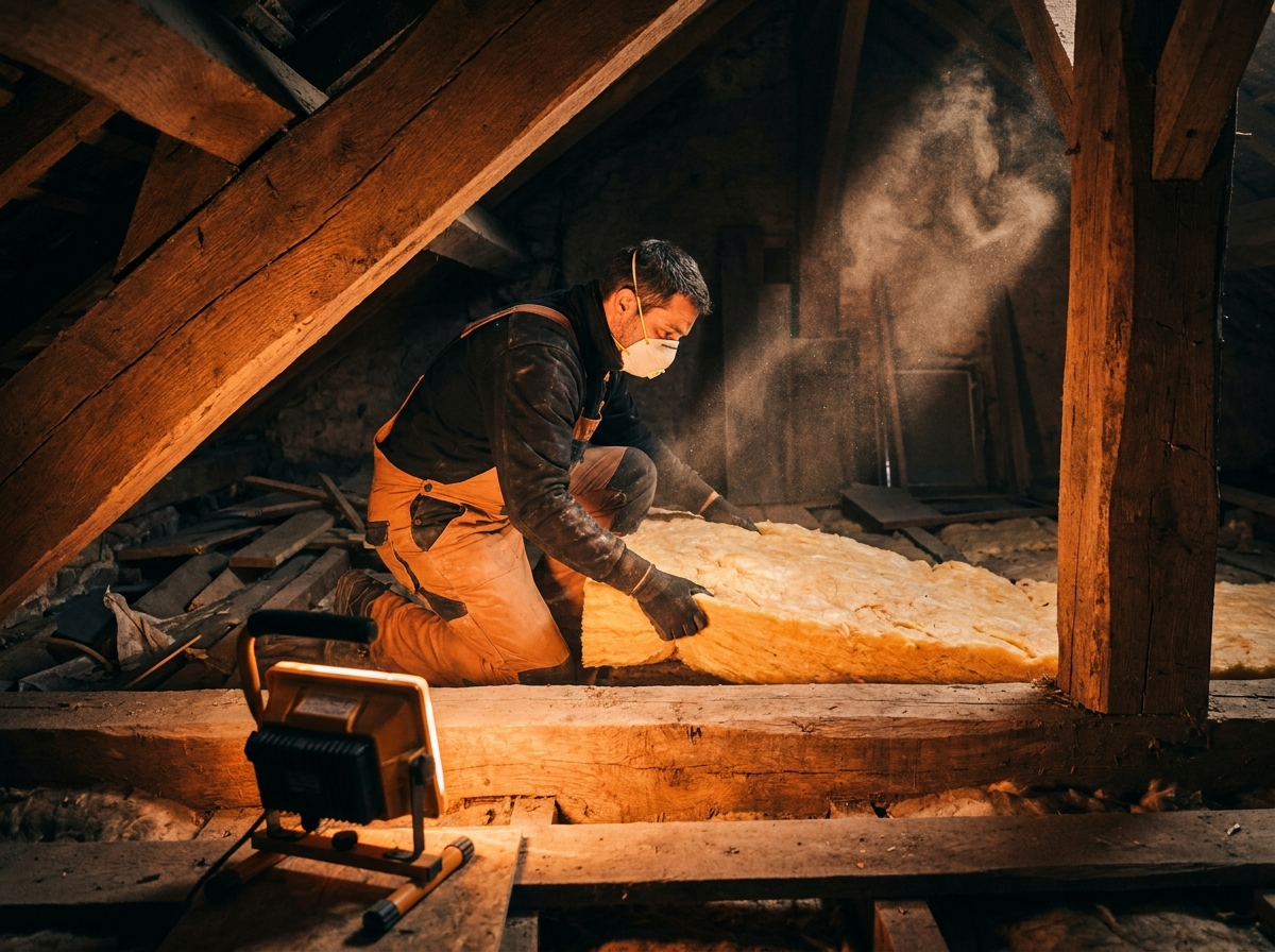 Isolation des combles — chantier réalisé en Eure-et-Loir