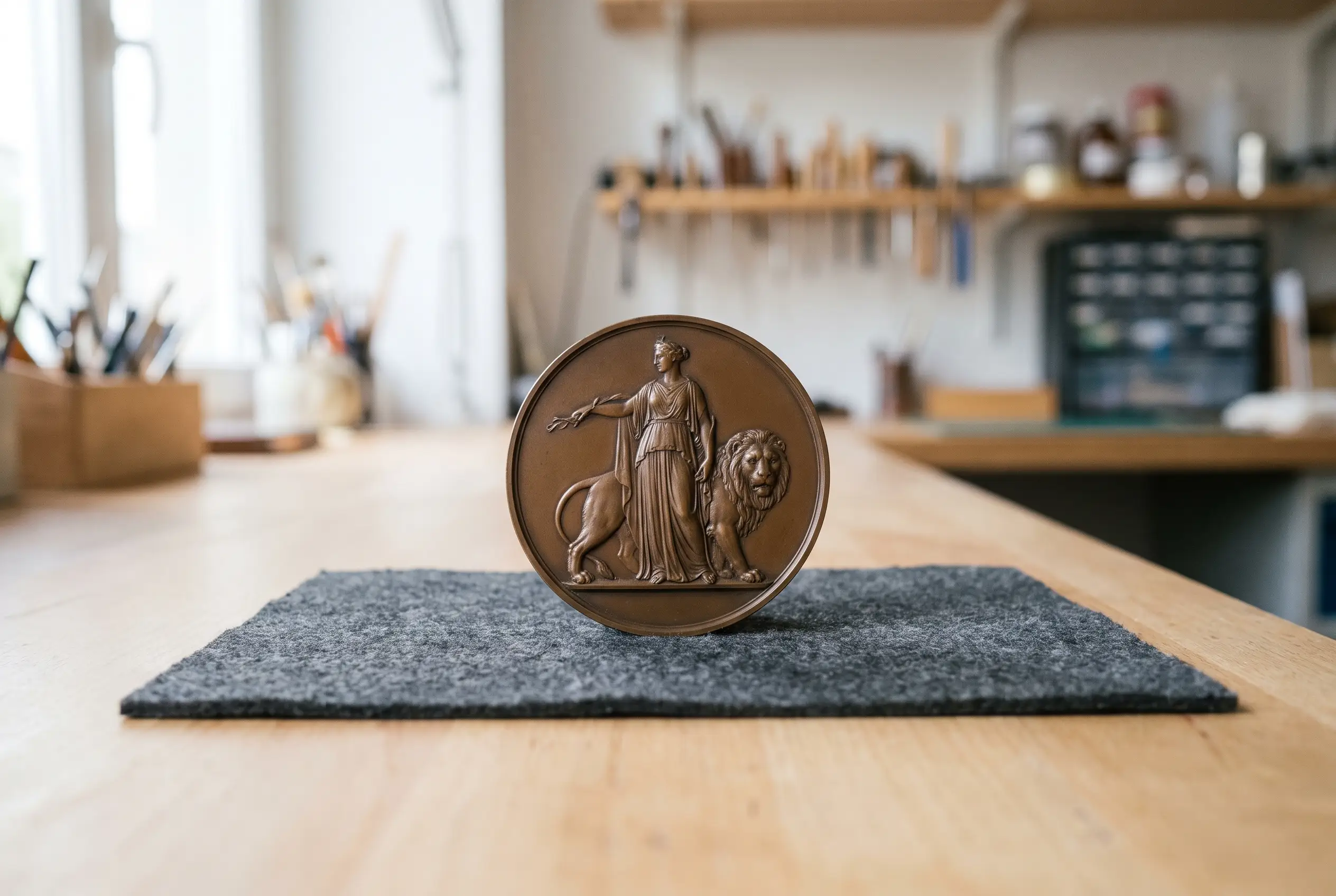 Médaille en bronze après restauration