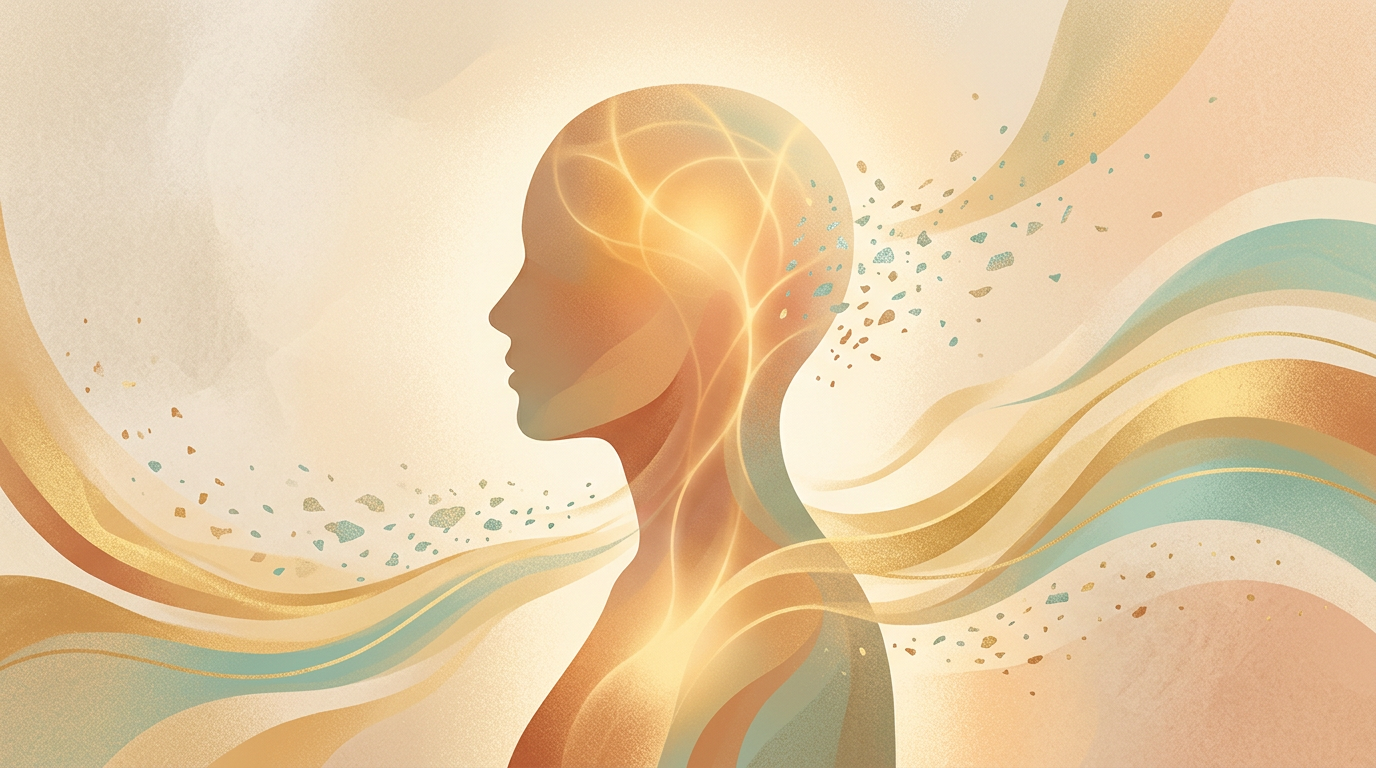 Illustration of the mind-body connection between stress, inflammation, and emotional wellness