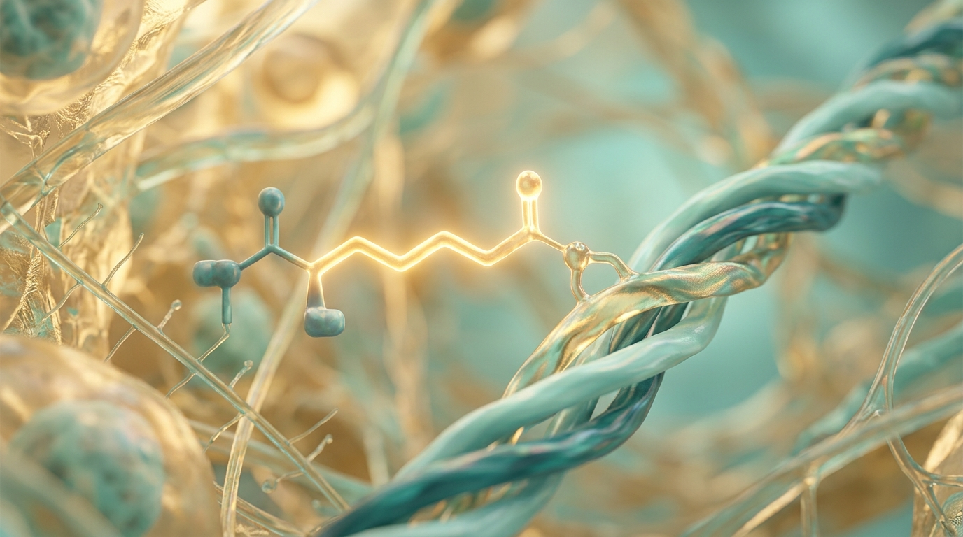 L-lysine amino acid molecular structure cross-linking into a collagen triple helix
