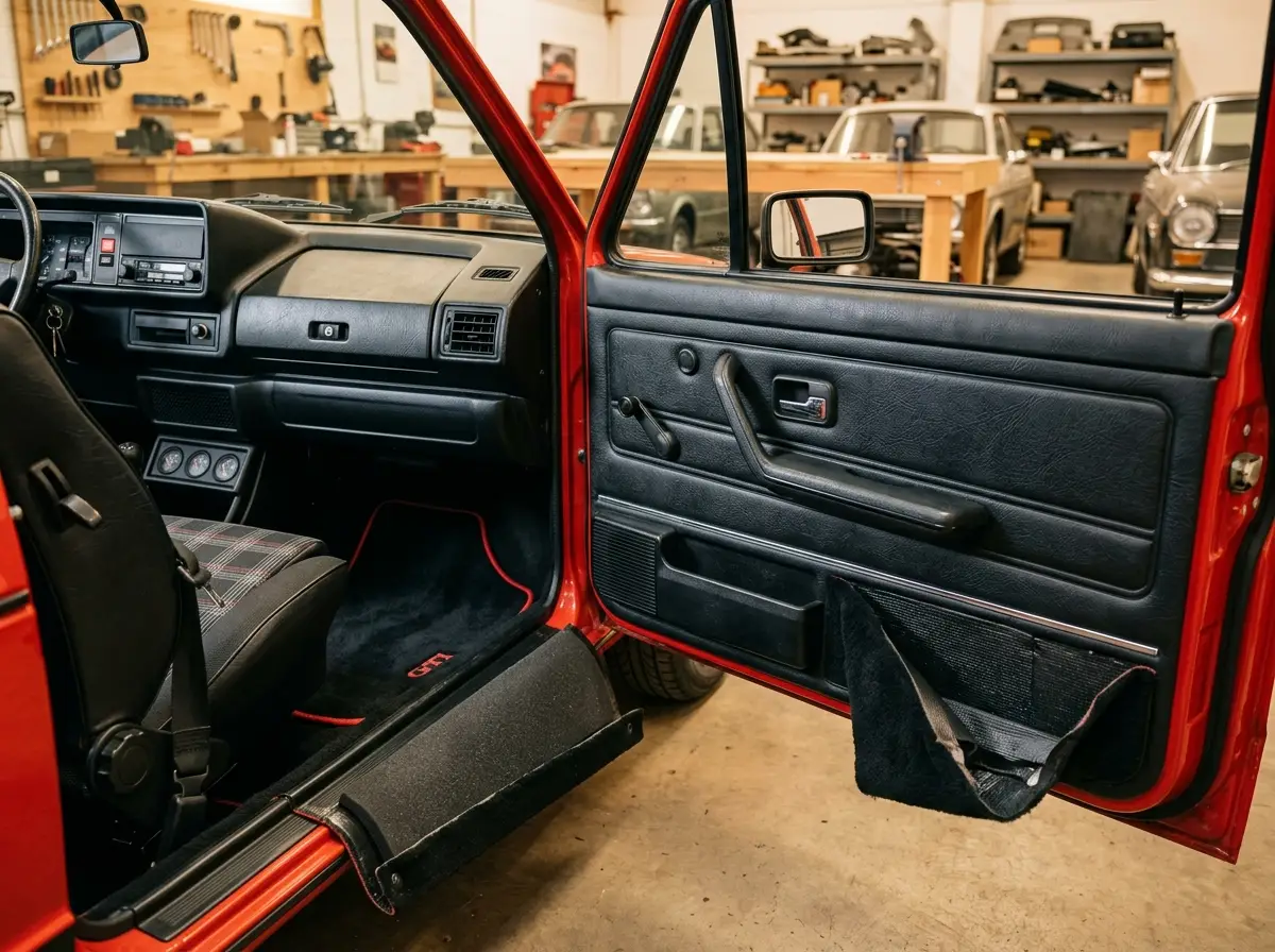 VW Golf MK1 — Wygłuszenie podłogi i drzwi