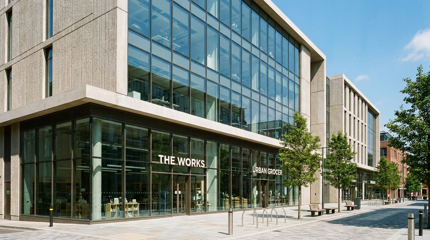 Modern retail and office commercial building