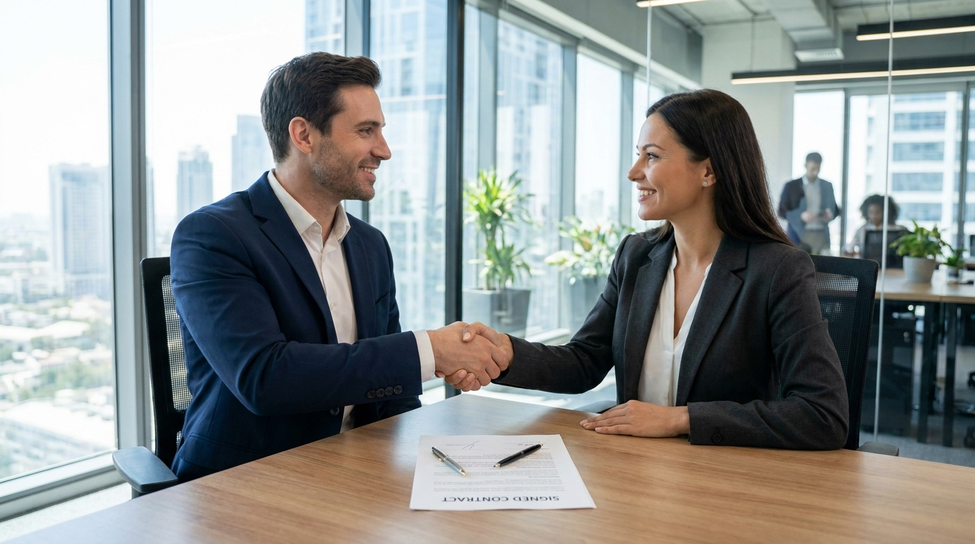 Business handshake