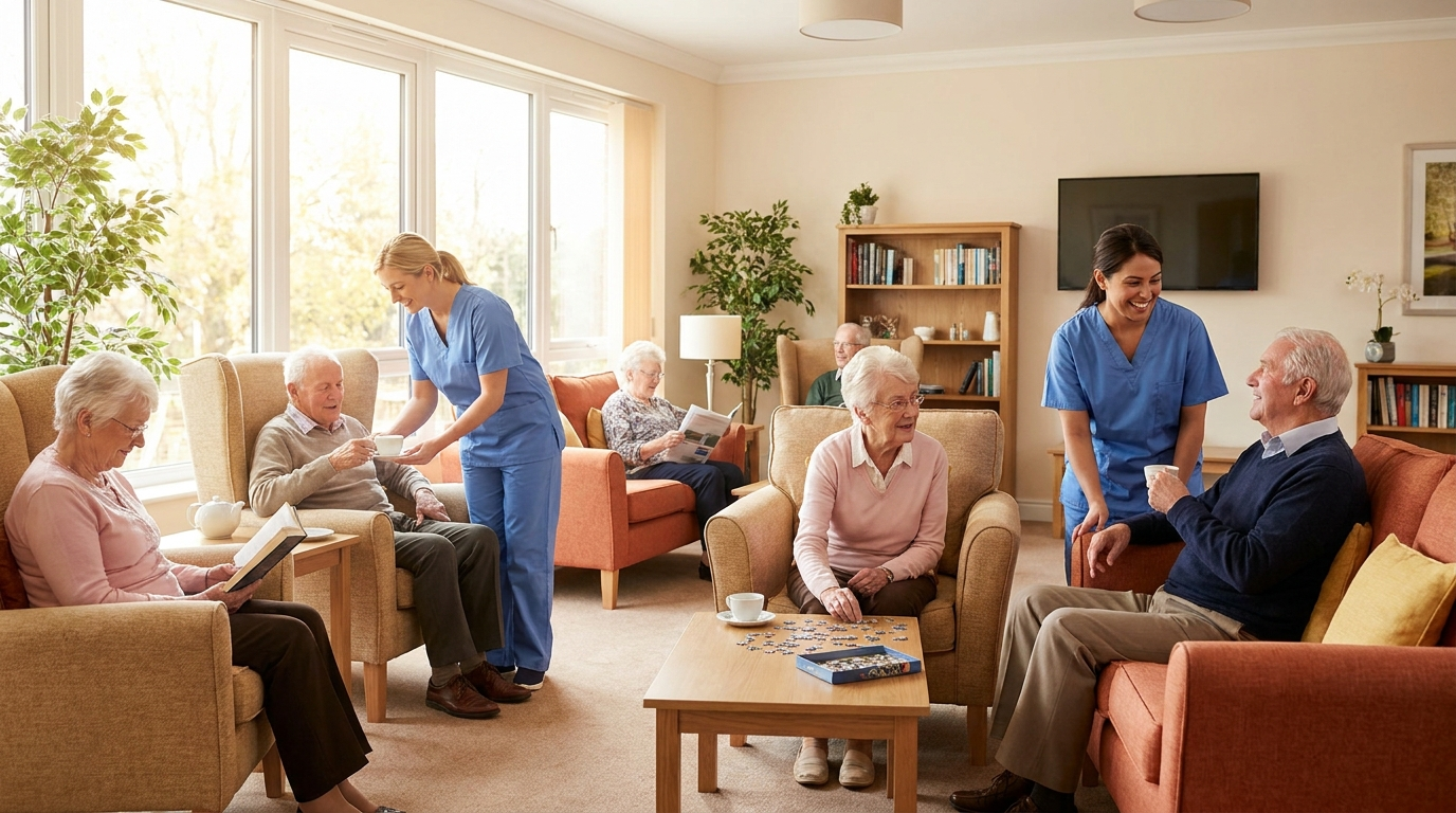 Assisted living facility common room