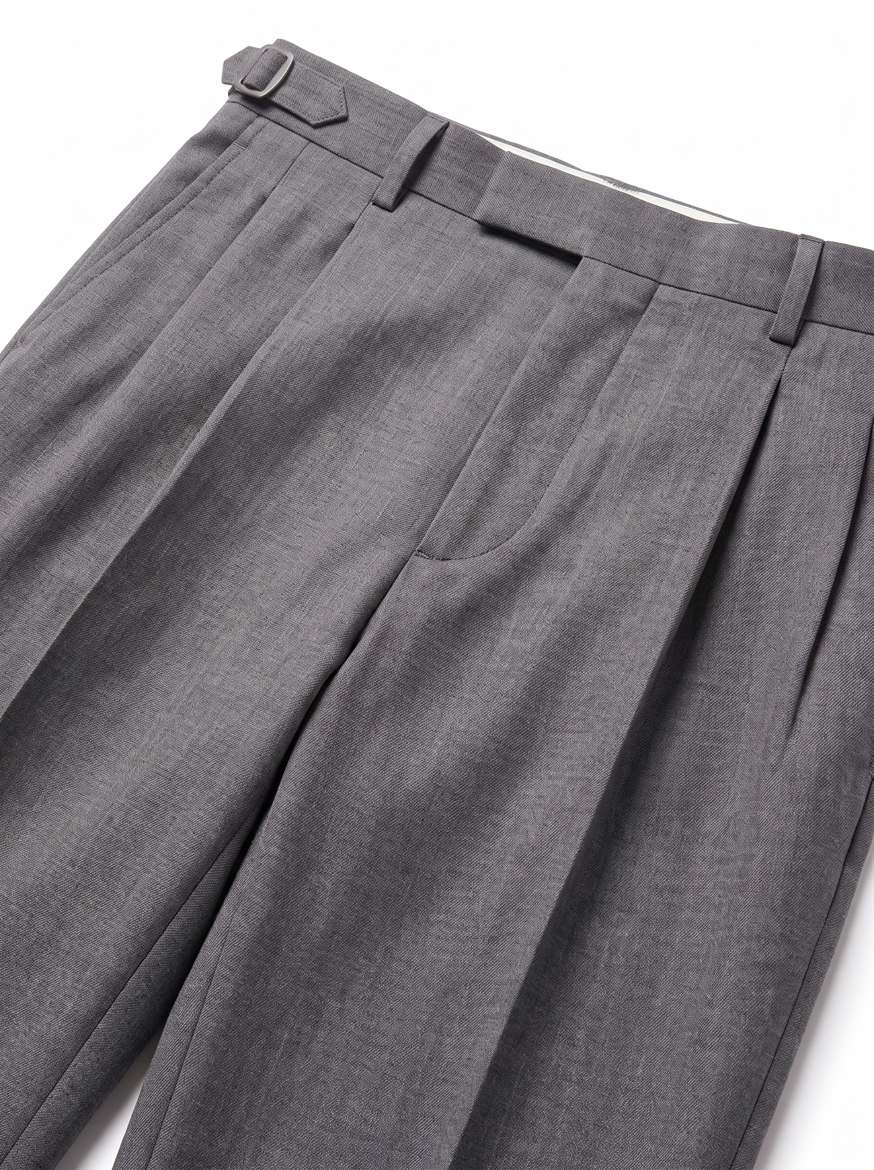 Pleats and center crease detail