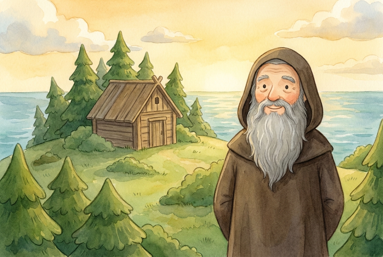 Father Herman came to a little island in Alaska to share God's love.