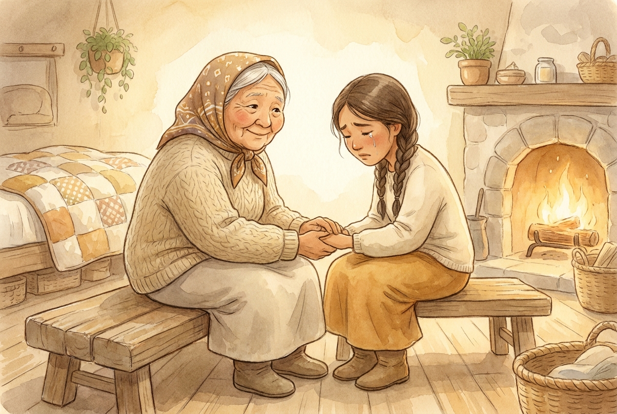 Olga gently comforted anyone who was hurting or sad.