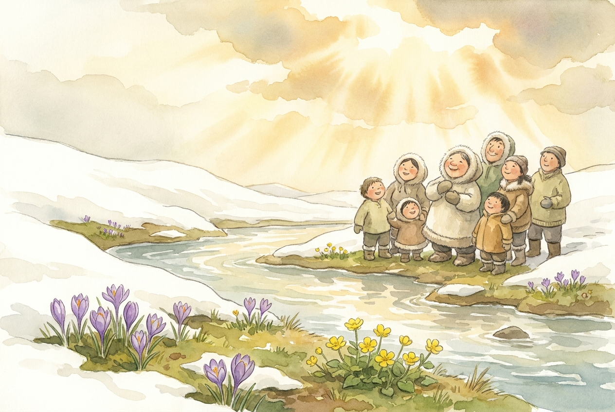 When she went to heaven, winter turned gentle so all could come.
