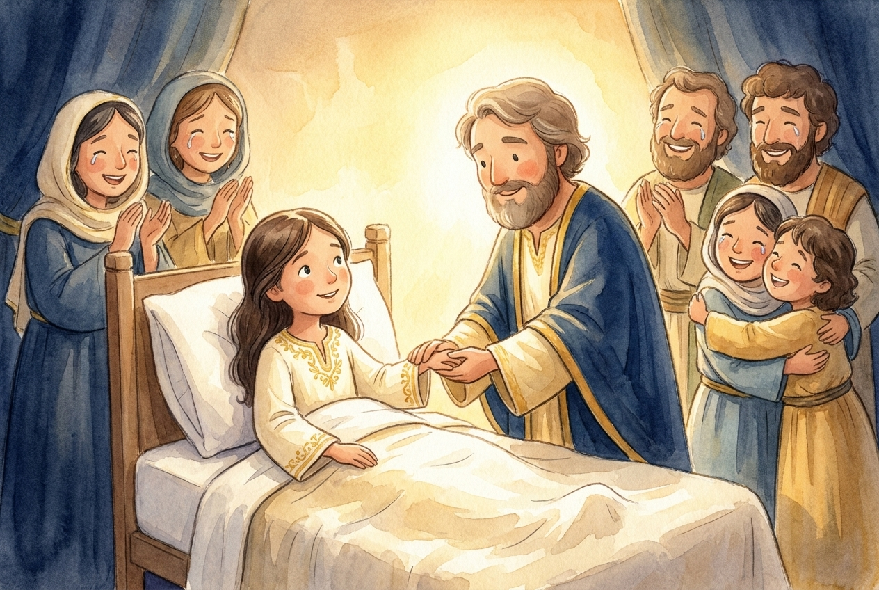 Peter said, 'Tabitha, arise!' — and she opened her eyes, alive again!