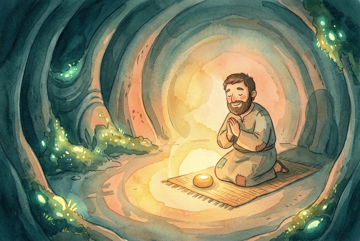 Deep inside the great fish, Jonah prayed and said he was sorry.