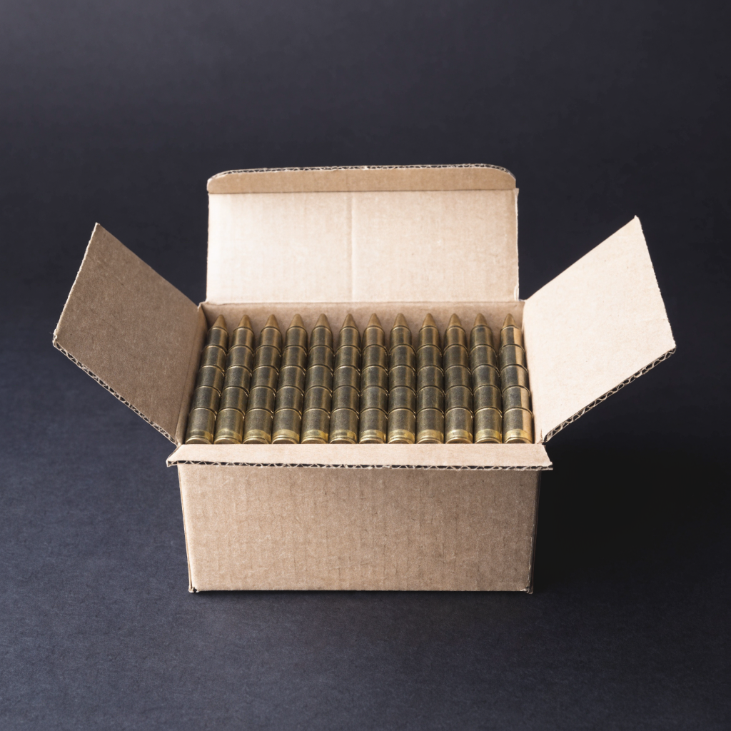 9mm 115gr FMJ ammunition box