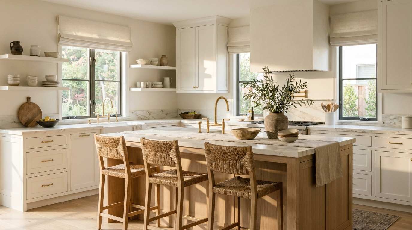 Bright kitchen frame