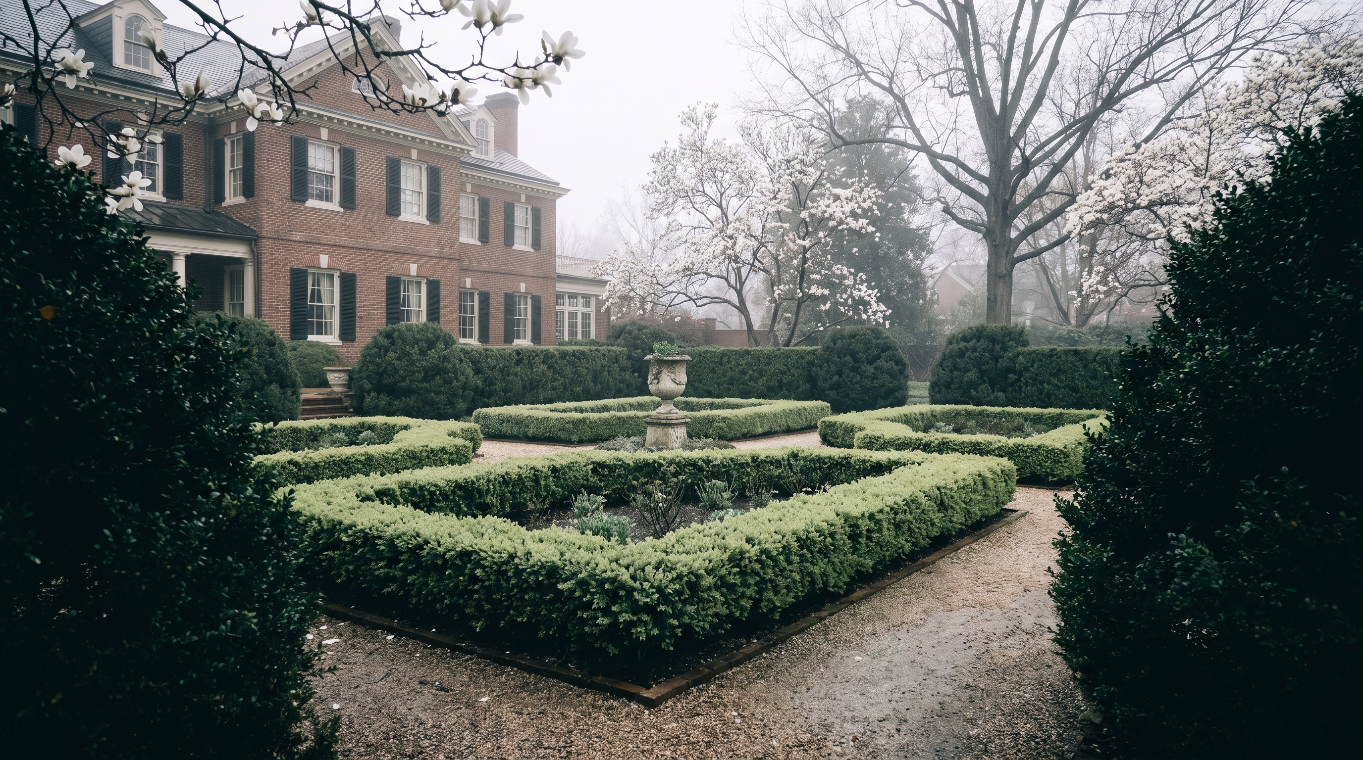 The estate garden in spring