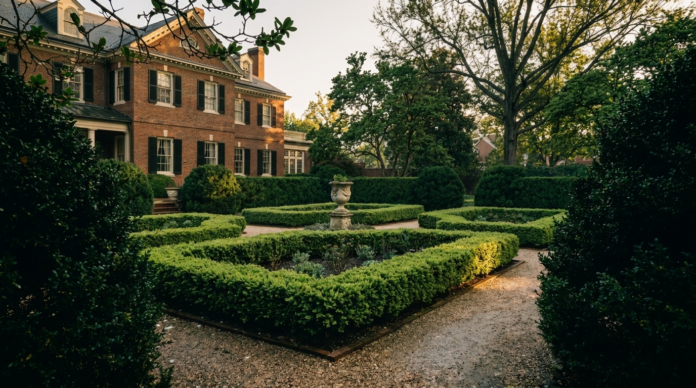 The estate garden in summer