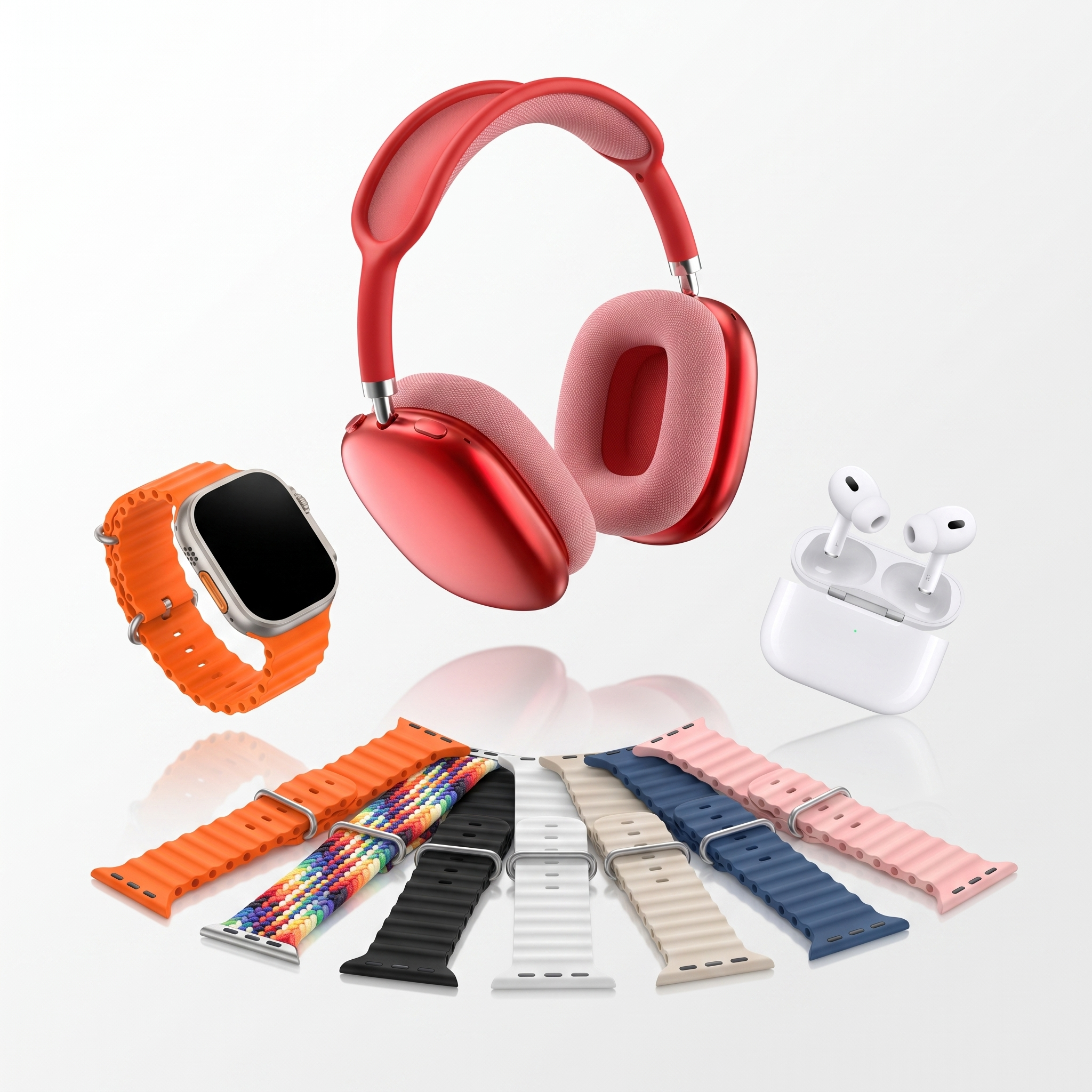 Combo K12 completo: smartwatch, 7 correas, diadema y audífonos pro
