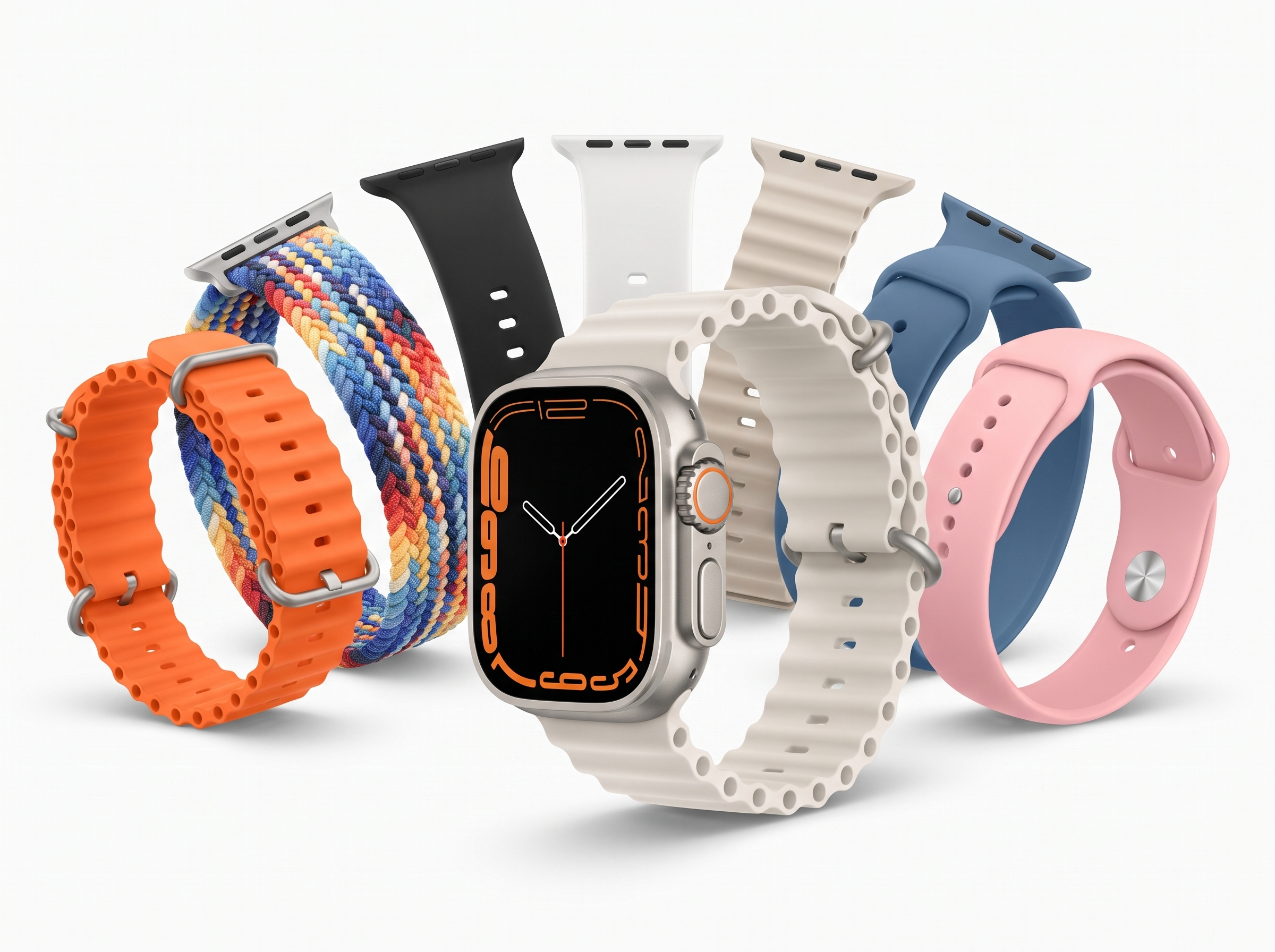 Smartwatch ultra con 7 correas intercambiables