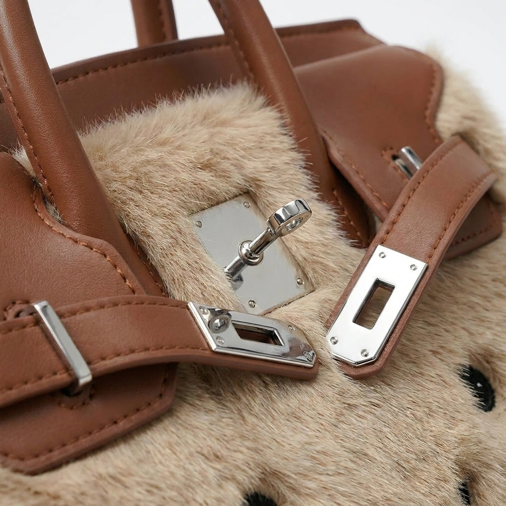 Polished hardware close-up