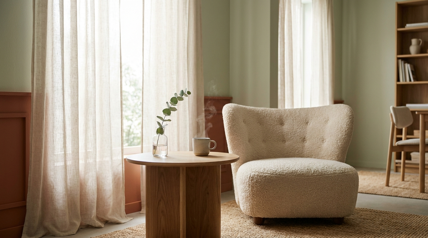A calm, light-filled therapy space