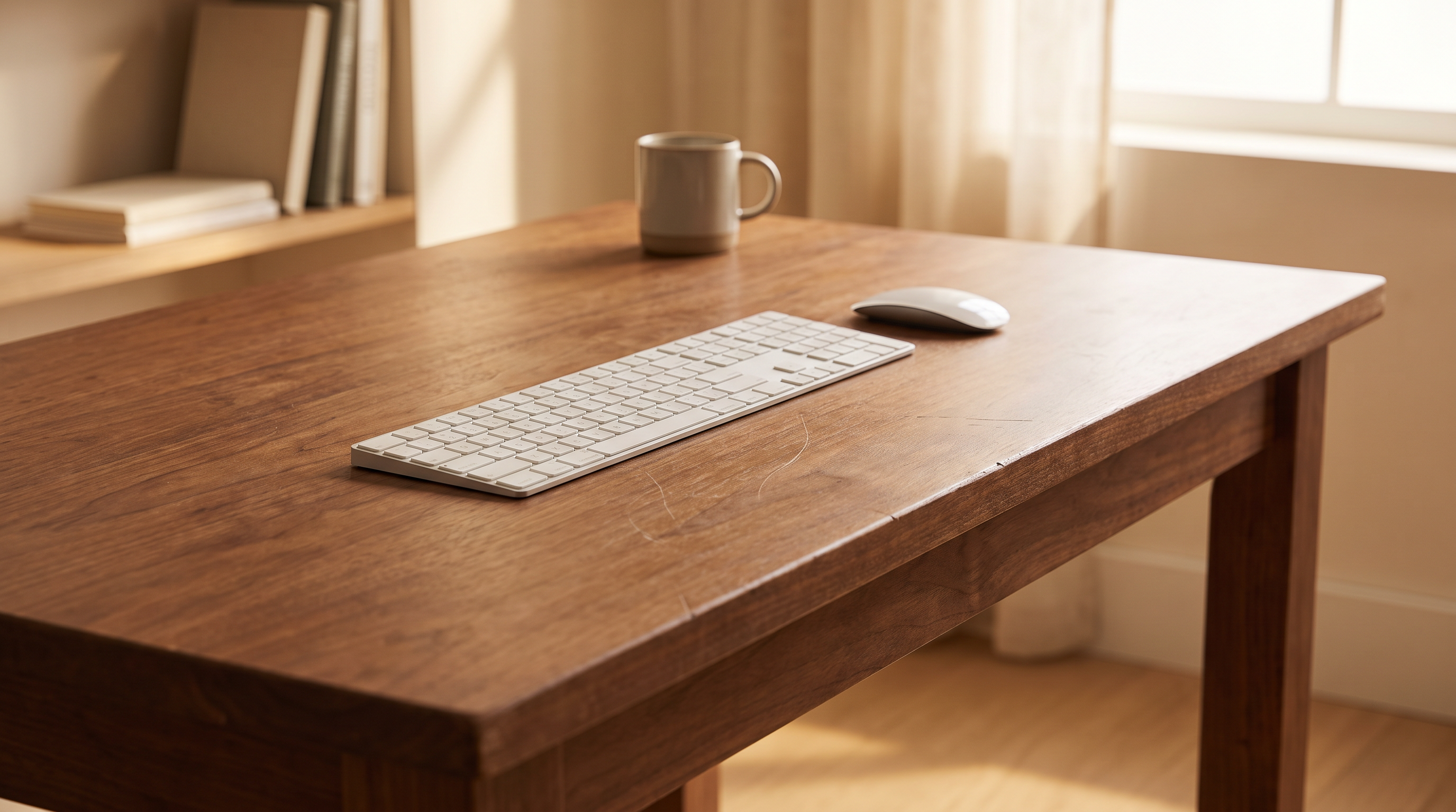 Bureau nu sans sous-main