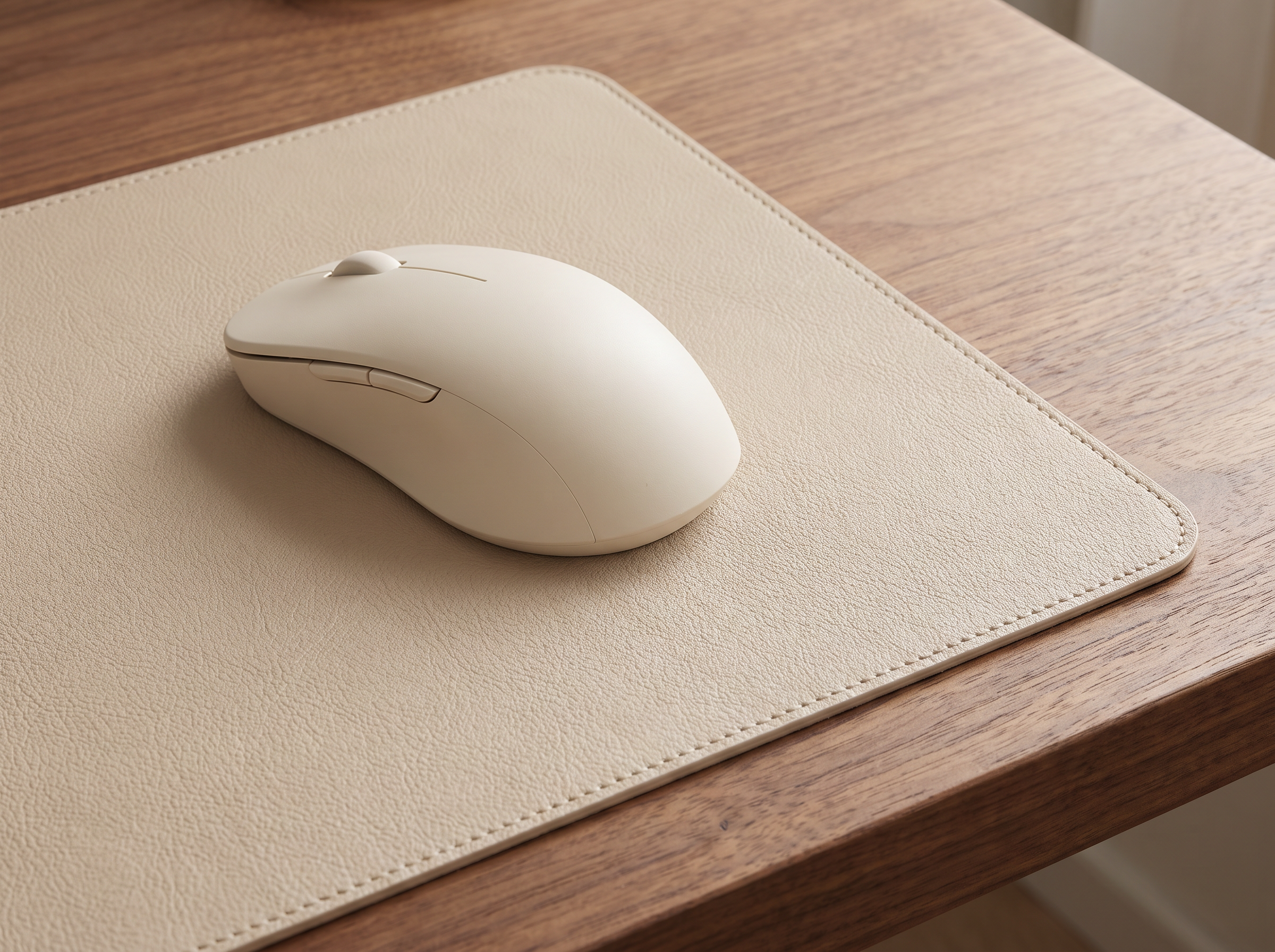 Tapis de bureau en cuir PU DeskZen sur un bureau