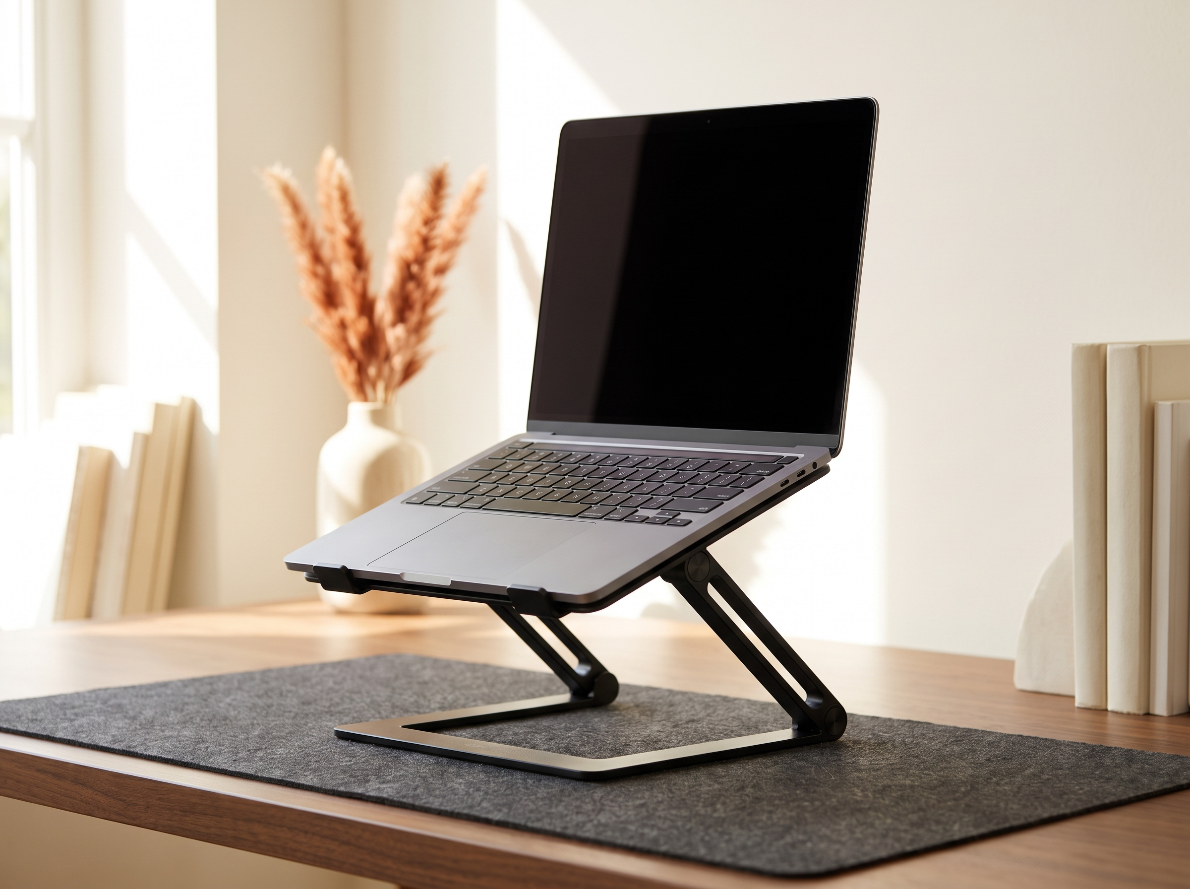 Support PC pliable réglable DeskZen en usage
