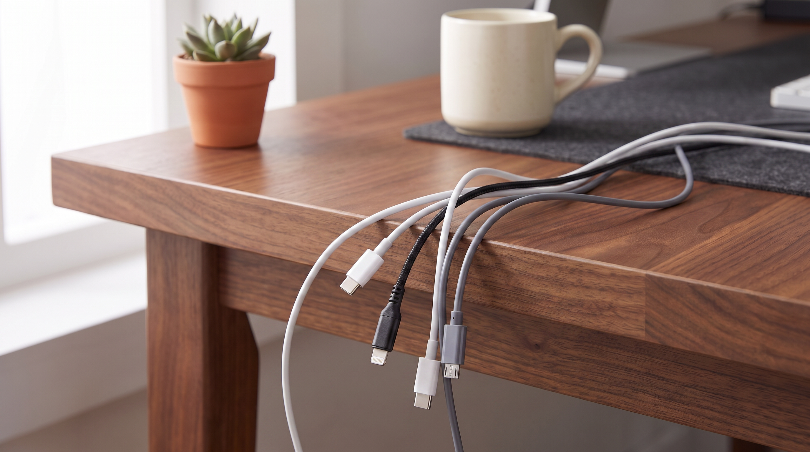 Cables en vrac sans organiseur