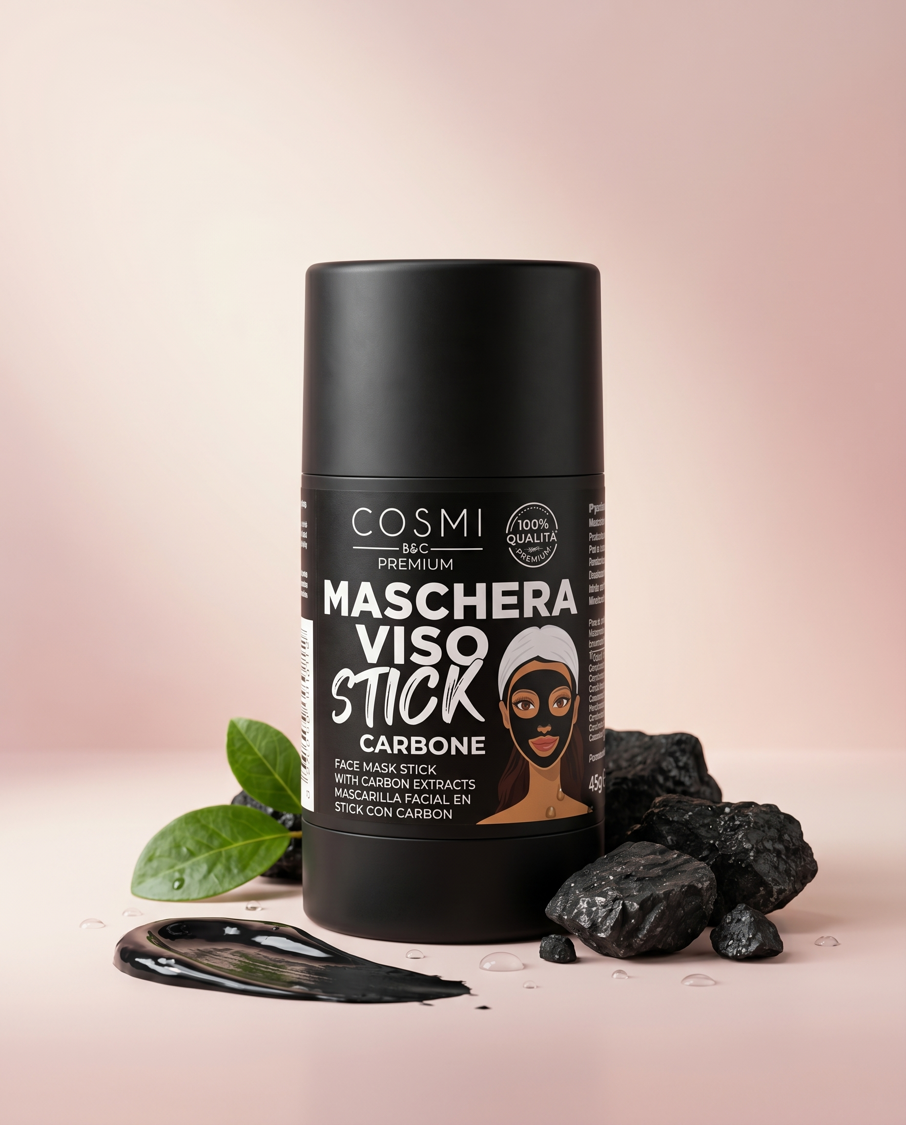 Maschera Viso Stick al Carbone COSMI B&C Premium