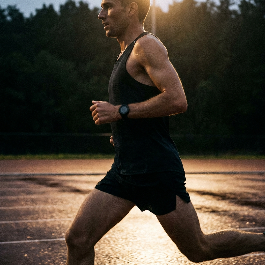 Endurance runner at dawn