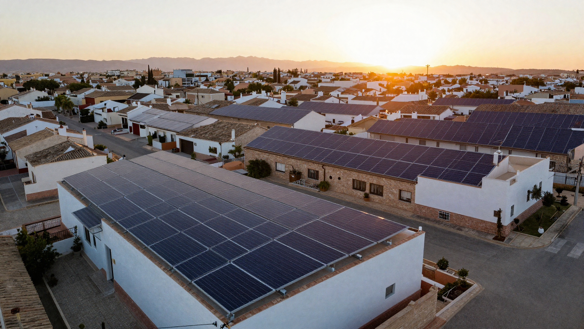 Instalación solar aereal