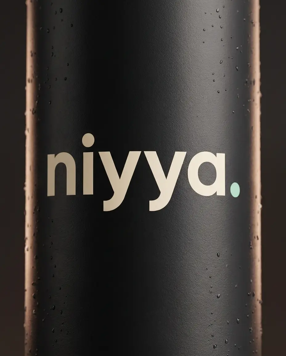 macro shot of a chilled niyya cola can with condensation