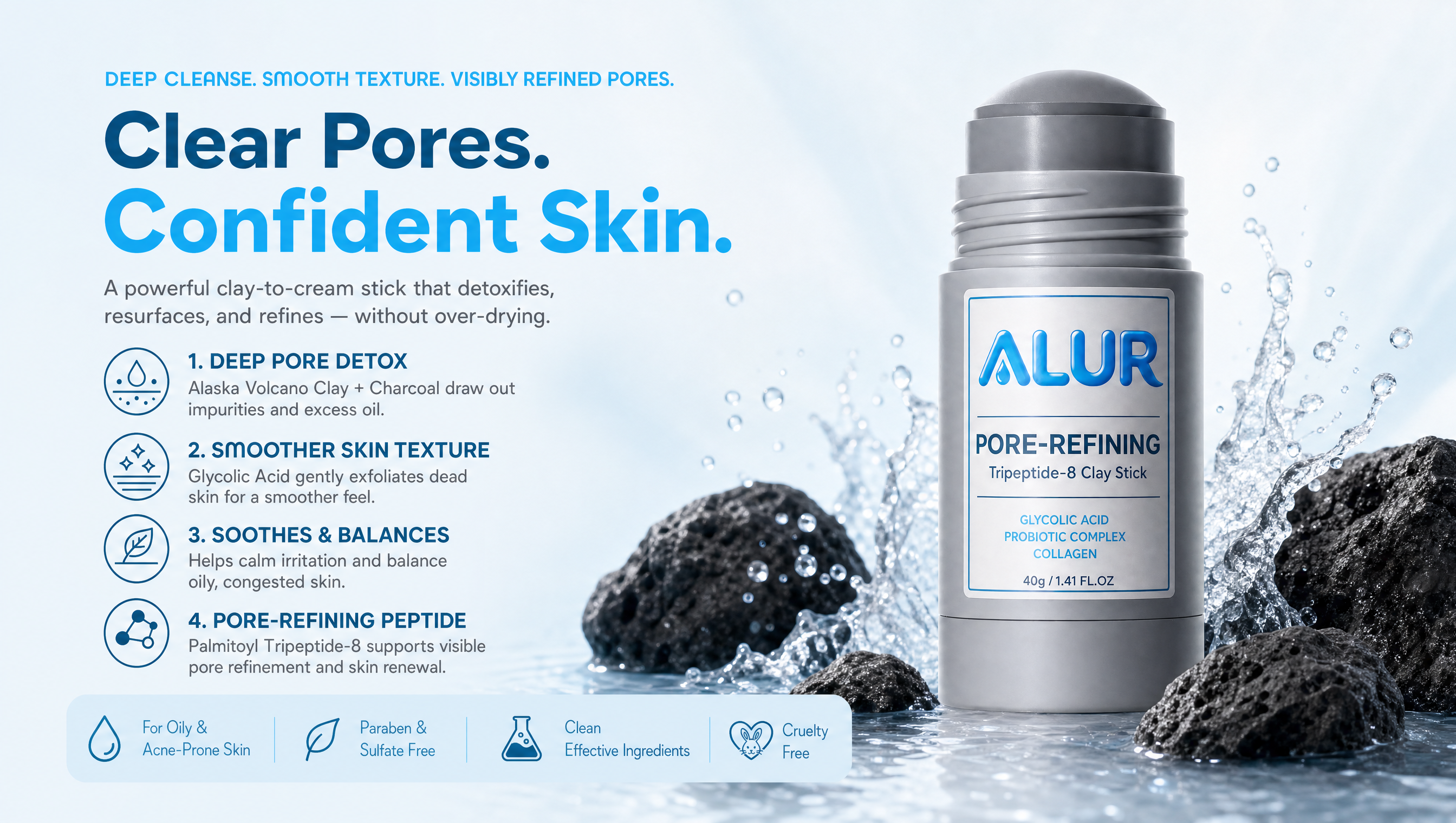 Alaska Volcano Pore Clay Stick
