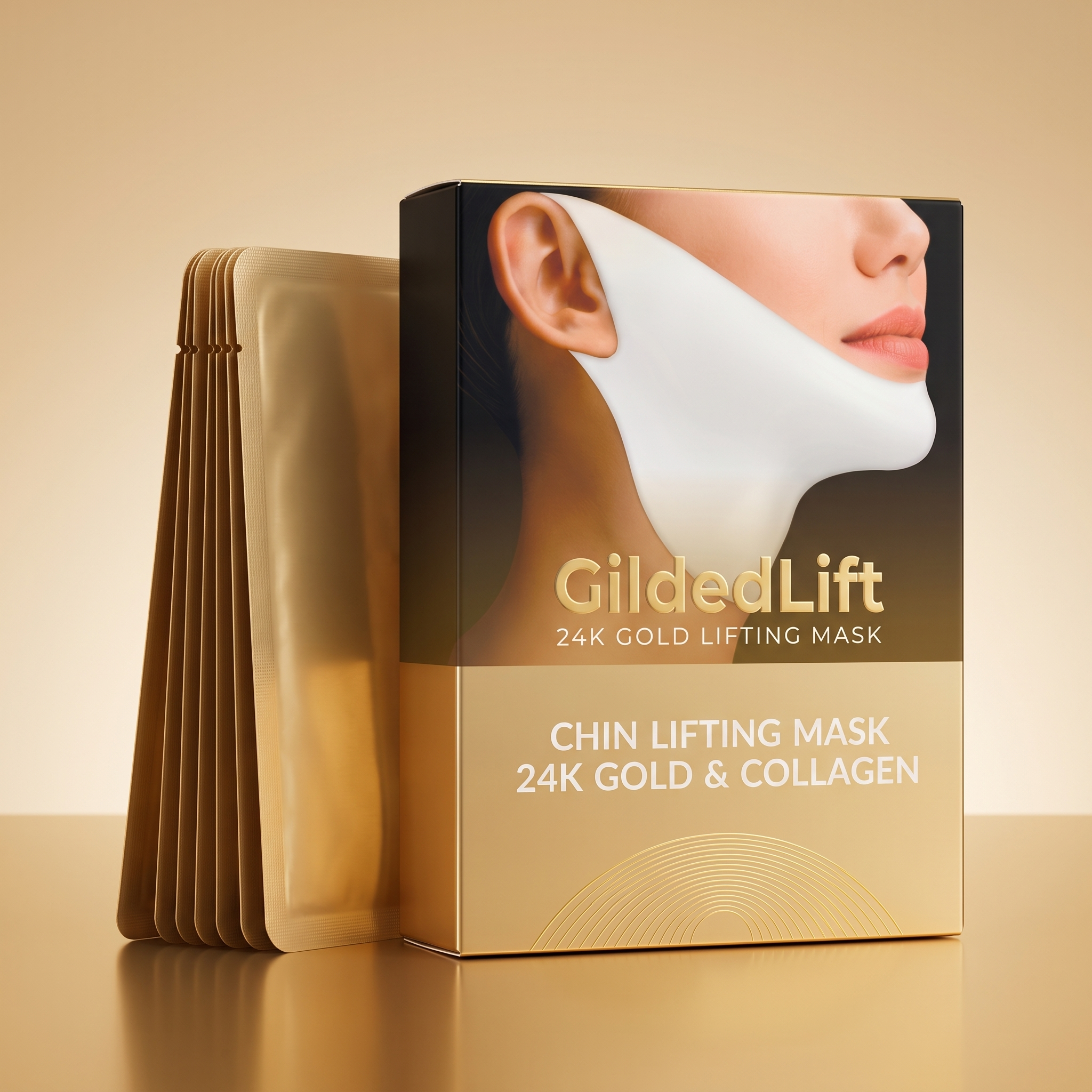 GildedLift 24K Gold Lifting Mask box and pouches